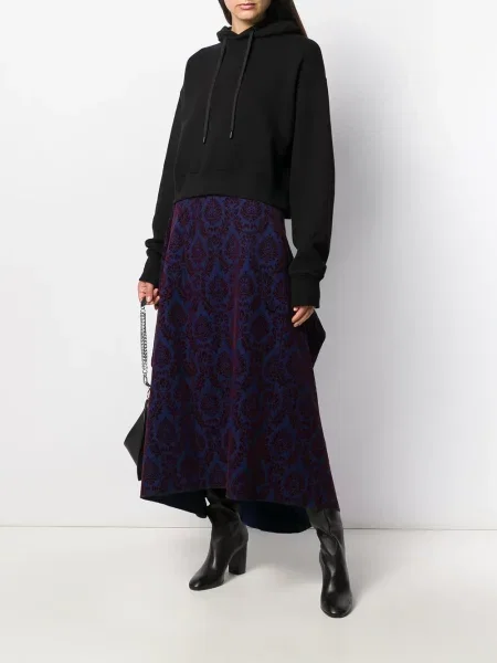 Midi sukně Comme Des Garçons Pre-owned po kolena modré