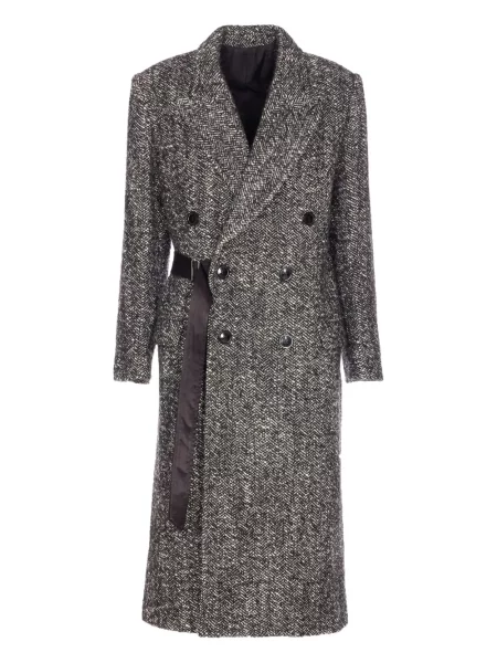 Palton Isabel Marant cu model herringbone gri