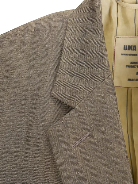 Geacă Uma Wang cu model herringbone maro