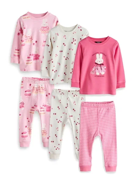 Next Pijamale roz / roz deschis / murdar alb