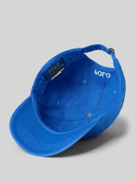 Czapka z daszkiem z czystej bawełny Polo Ralph Lauren niebieska
