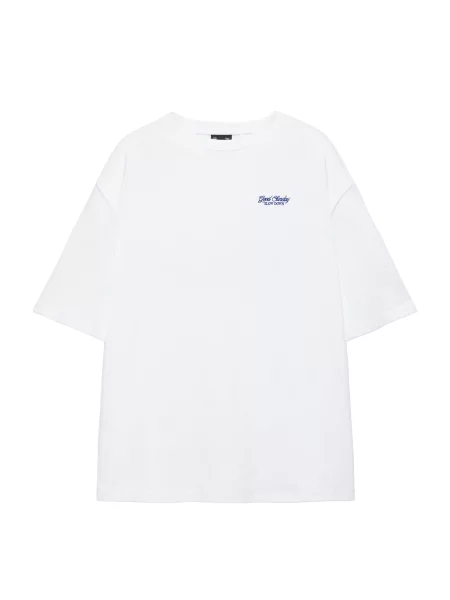 Pull&Bear Tricou albastru / galben / verde alb