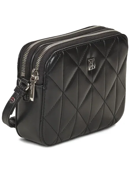 Geantă Calvin Klein Quilted Double Zip Camera Bag negru