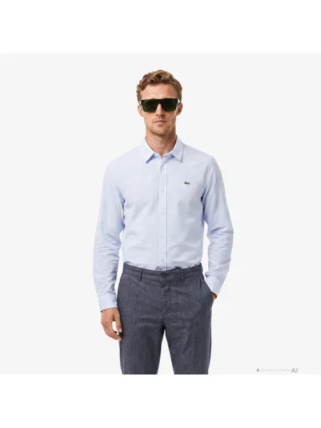 Lacoste Spodnie O Kroju Slim Fit niebieski