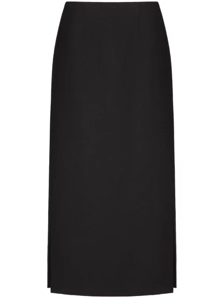 Fustă midi Valentino Garavani până la genunchi negru