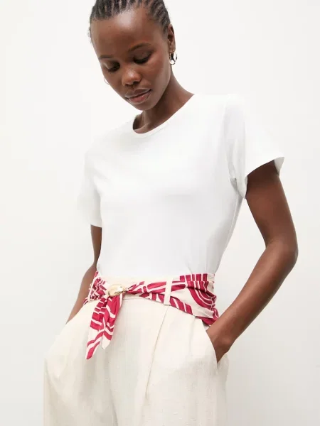 Answear.LAB t-shirt z apaszką czerwona