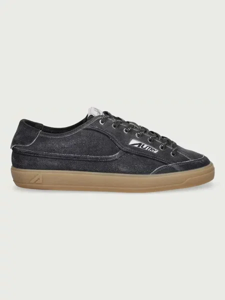 AUTRY Windscape sneakers pentru bărbați din piele întoarsă negru