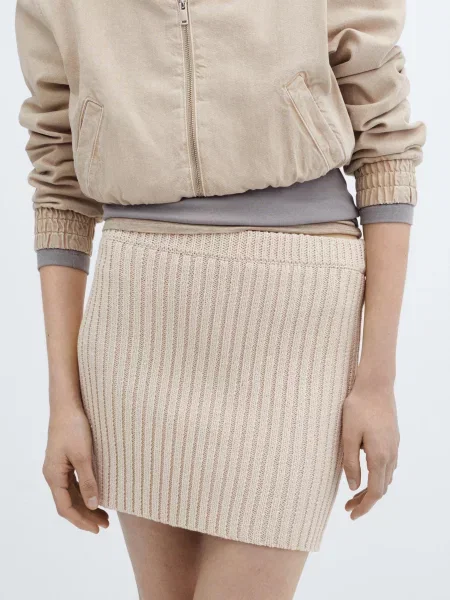 MANGO Спідниця міні бежевий