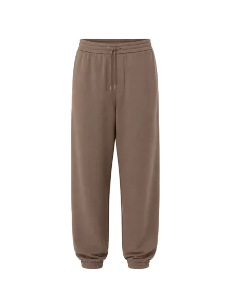 Pantaloni Emporio Armani alergare cu cordon maro
