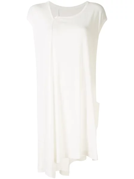 Rochie tip cămașă Y's asimetrică alb