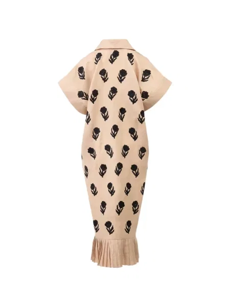 Rochie midi Biyan cu model floral cu imagine