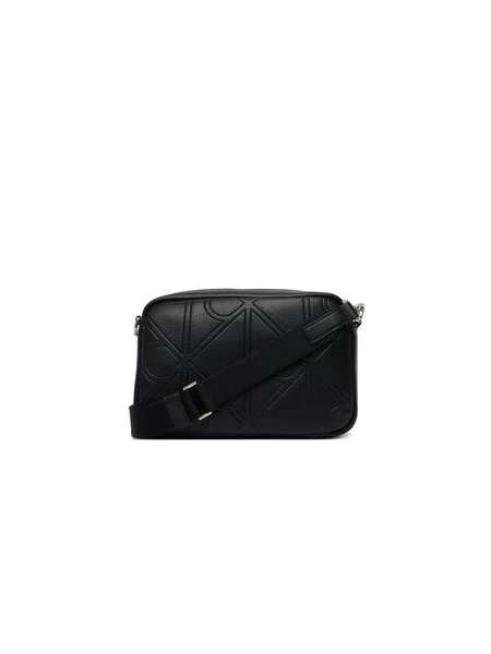 Calvin Klein Válltáska Emblem Aop Emboss Camera Bag fekete
