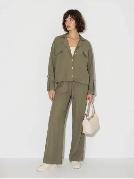 Bianco Lucci Házi ruha Zweiteiliges Set khaki
