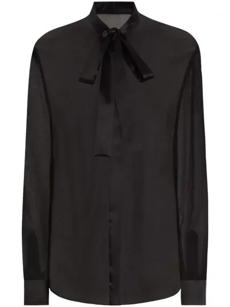 Cămașă Dolce & Gabbana transparente negru