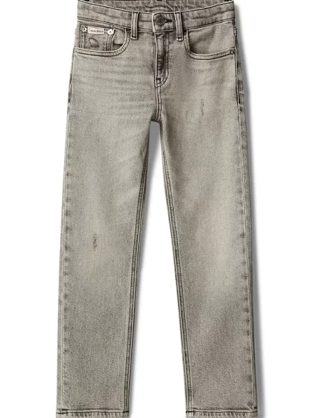 Calvin Klein Jeans blugi straight pentru copii STRAIGHT gri
