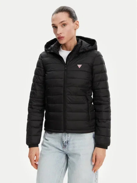 GUESS JEANS Geacă de primăvară-toamnă negru