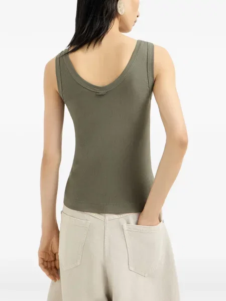 Top Brunello Cucinelli din jerseu verde