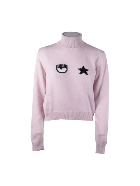 Sweter Chiara Ferragni Collection wełniany fioletowy