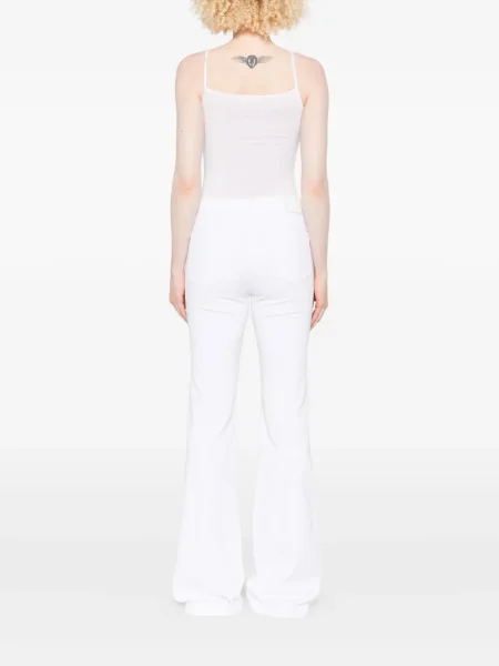 Blugi evazați Ag Jeans alb