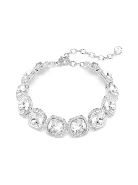 Swarovski bransoletka metalowa z kryształem Swarovski UNA szara