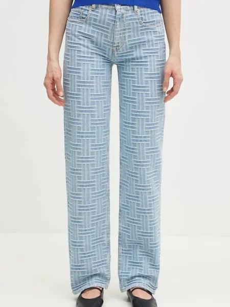 Kenzo jeans femei high waist albastru