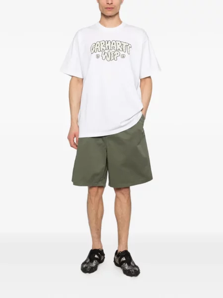 Pantaloni scurți Carhartt Wip plisate verde