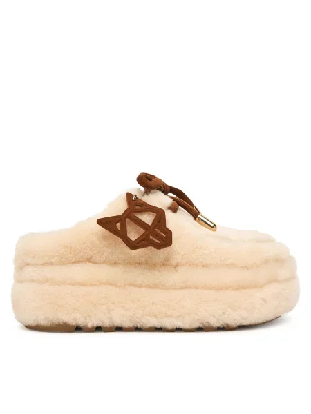 Naked Wolfe papuci de casa Blizzard Blizzard Sand Suede/Shearling bej