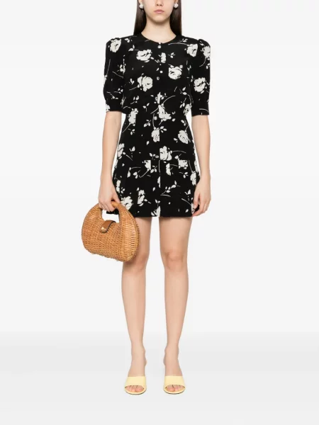 Rochie mini Alessandra Rich cu imagine de costum negru