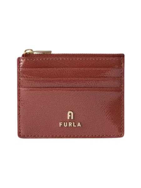Portfel Furla skórzany czerwony