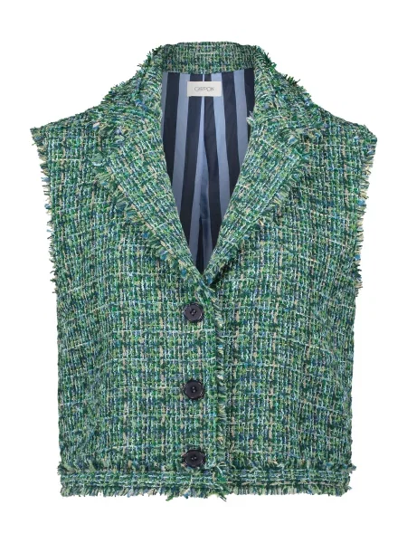 Cartoon Vestă albastru / galben deschis / verde alb