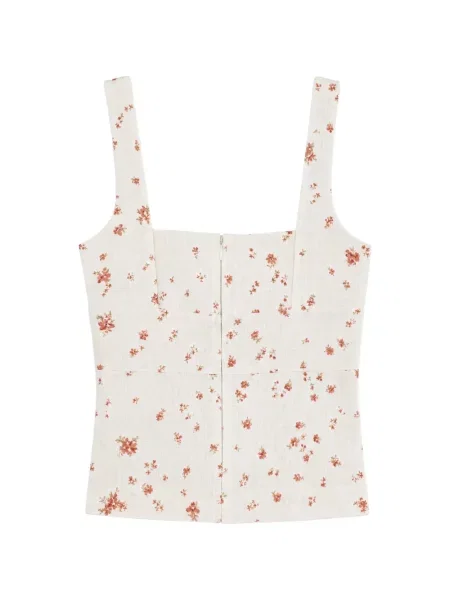 Top Reformation cu model floral cu imagine