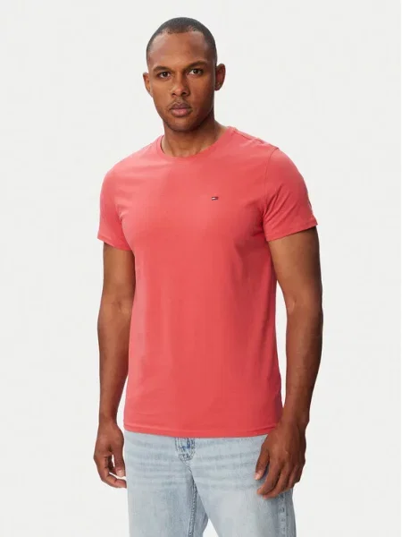 Tommy Jeans Tričko melónová červená