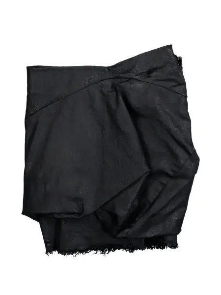 Mini fusta mini Rick Owens Drkshdw drapată negru