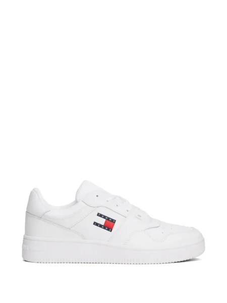 Sneakerși Tommy Jeans cu autograf alb