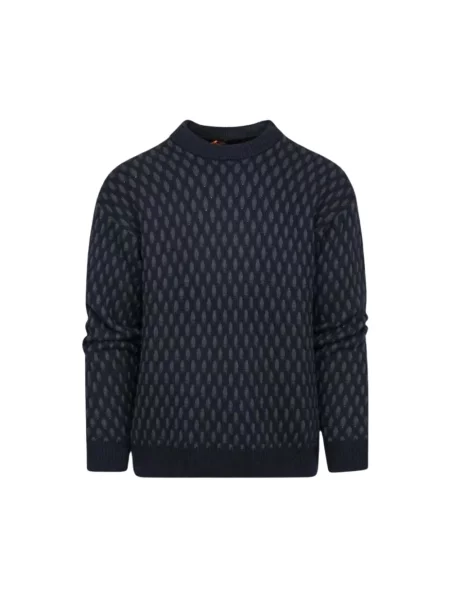 Sweter Hugo Boss wełniany niebieski