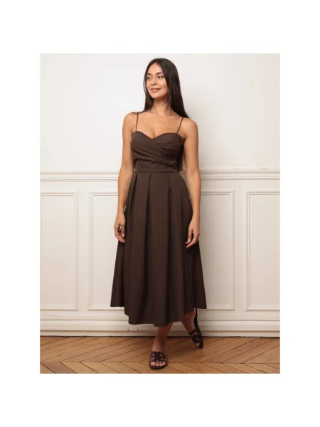 Haljina La Modeuse smeđa