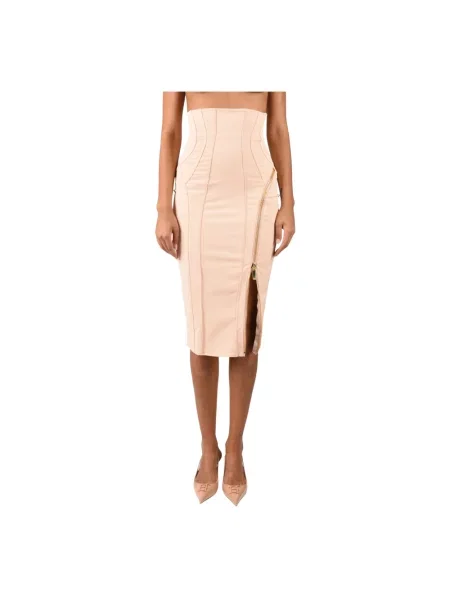 Spódnica midi Elisabetta Franchi różowa