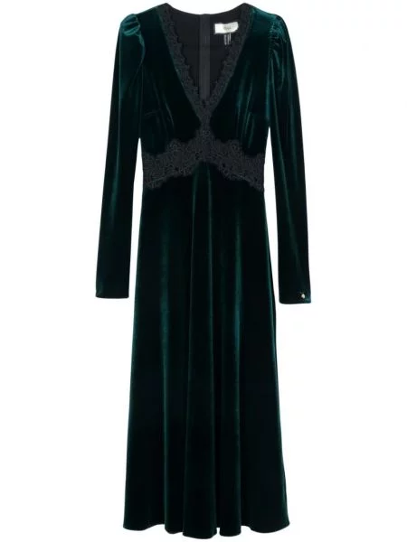 Rochie maxi Nissa de costum verde