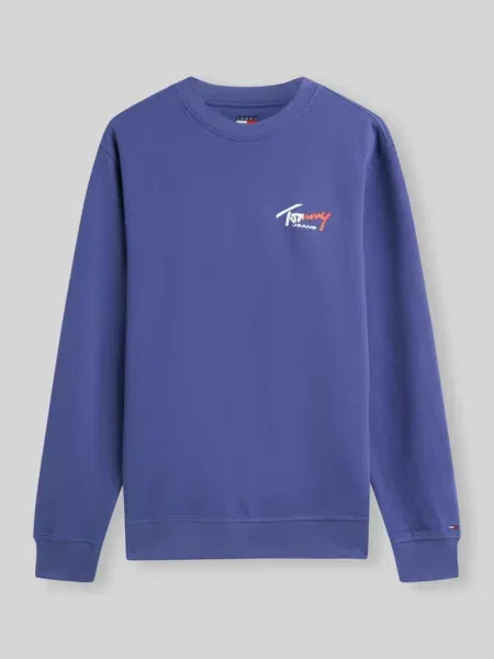 Bluza dresowa z czystej bawełny krój regular fit Tommy Jeans