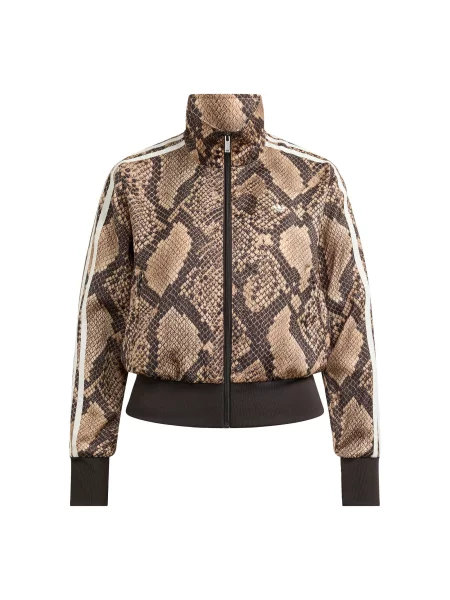 ADIDAS ORIGINALS Prijelazna jakna Firebird tamno bež / tamno smeđa bijela