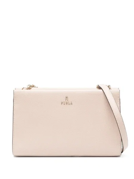 Чанта за през рамо Furla с автограф розово