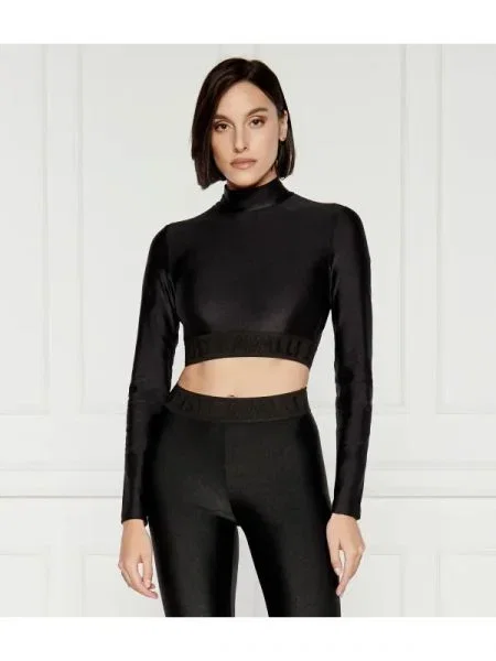 Just Cavalli Bluză | Cropped Fit negru
