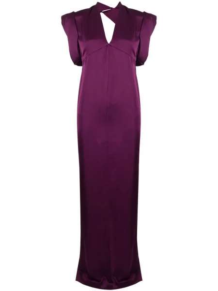 Rochie The Attico cu decolteu în V de costum violet