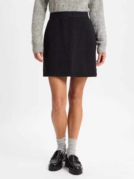 Comma casual identity Spódnica Kobiety Sztuczne włókno wypukły wzór tkaniny 34 czarny