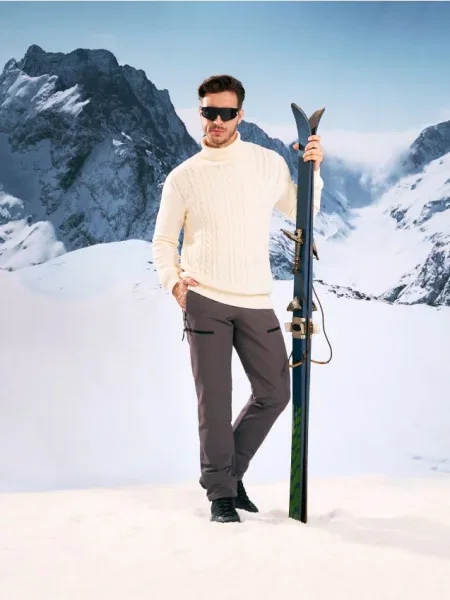 Sinsay Kalhoty s teplou podšívkou šedá