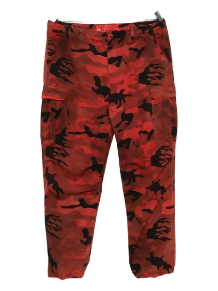 Kalhoty Hellstar s výšivkou červené