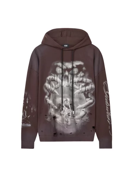 Bluza z kapturem Gcds z kapturem brązowa