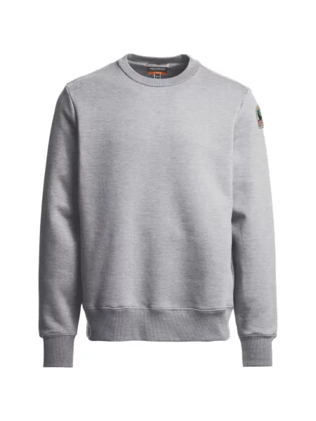 Hanorac crewneck Parajumpers cu decolteu rotund cu autograf gri