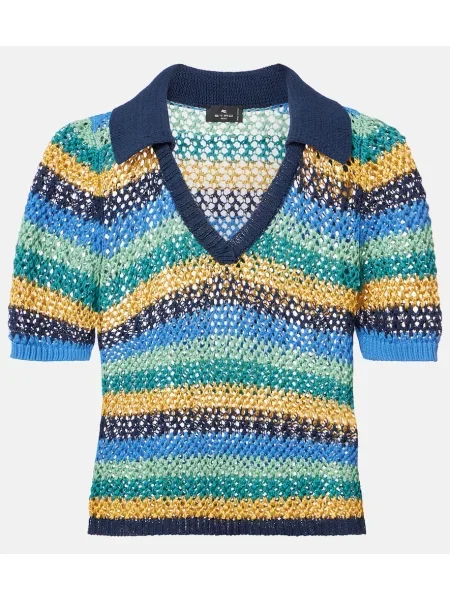 Top Etro cu dungi tricotate