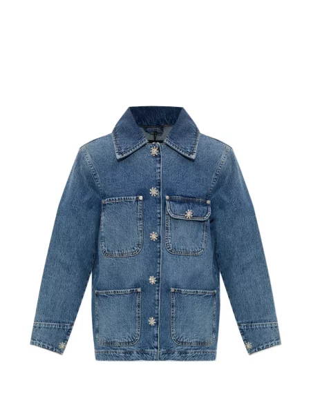Geacă de blugi Allsaints de cristal albastru